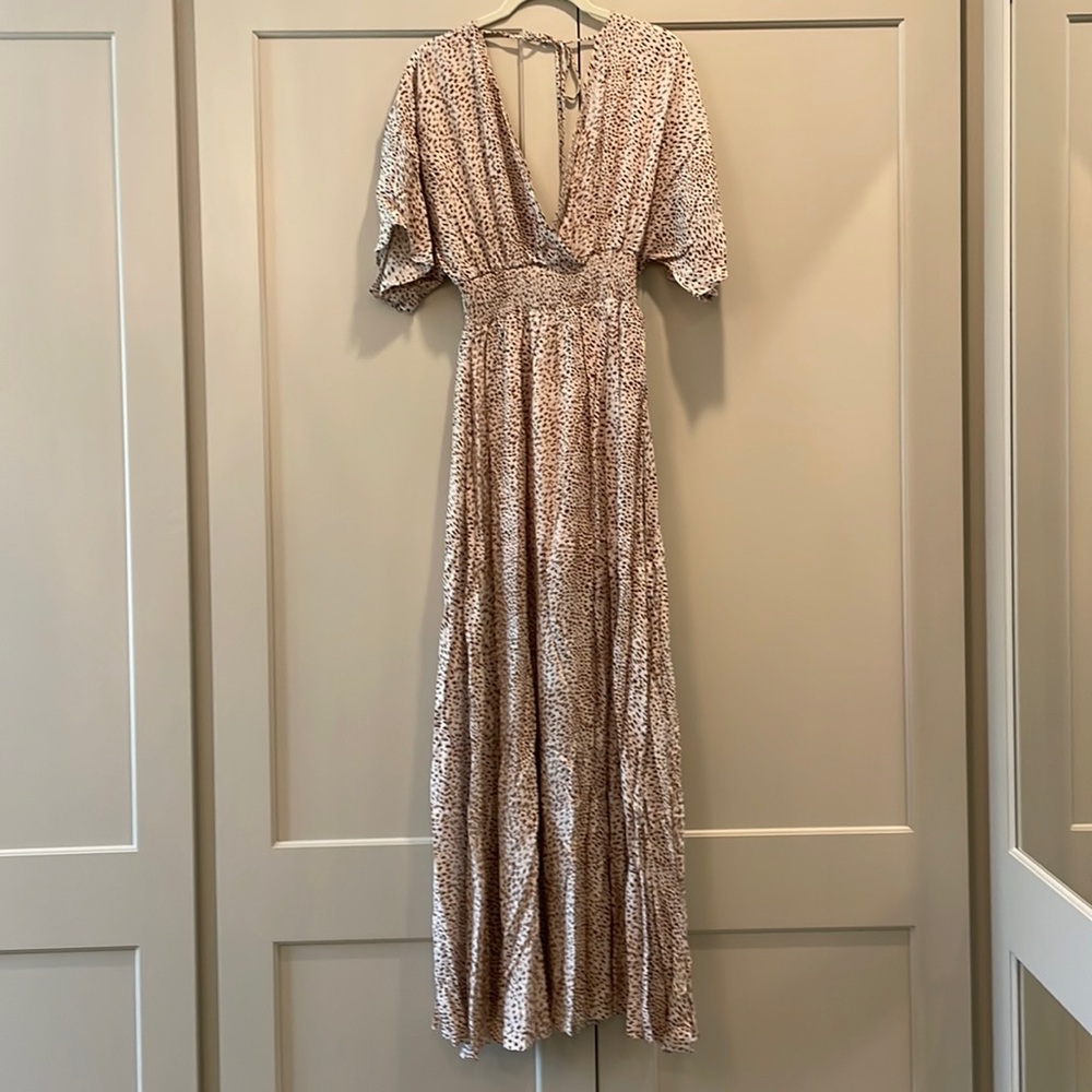 Animal print maxi dress